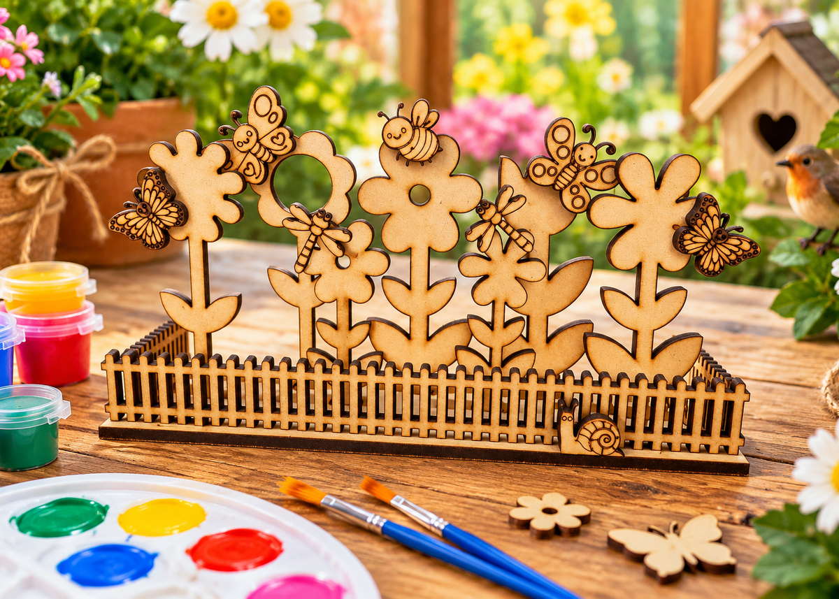 My Little Flower Garden- Paint and Build Wooden Craft Kit