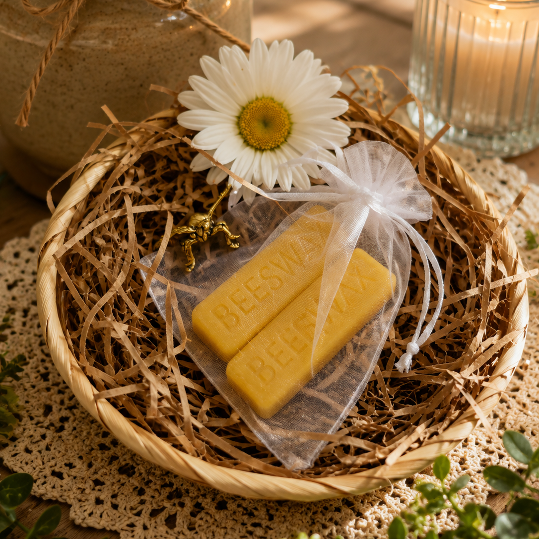 100% Pure Beeswax Bars (Set of Two)