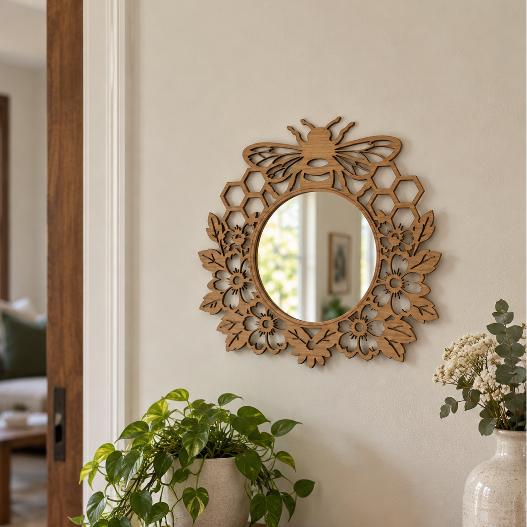 'Bee Meadow Mirror'