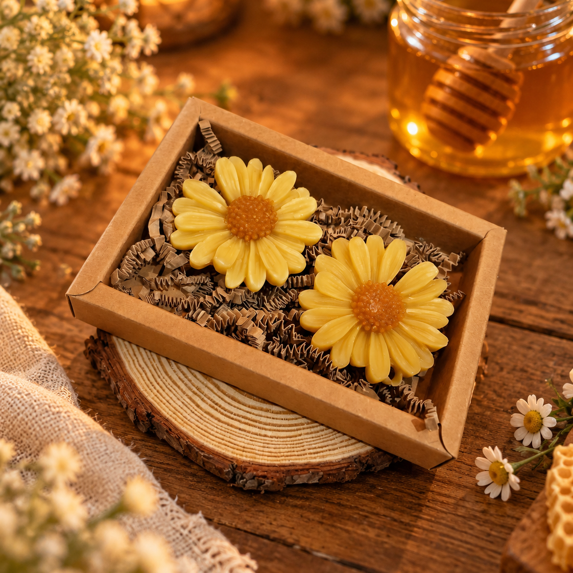'The Daisy Melt Box' - 100% Pure Beeswax Wax Melts