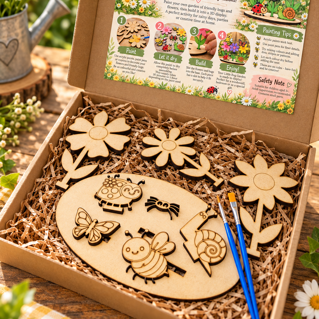 My Little Bug Garden – Paint & Build Wooden Craft Kit
