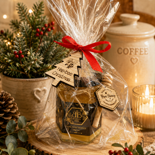 Hap-bee Christmas Pure Honey Jar Gift set
