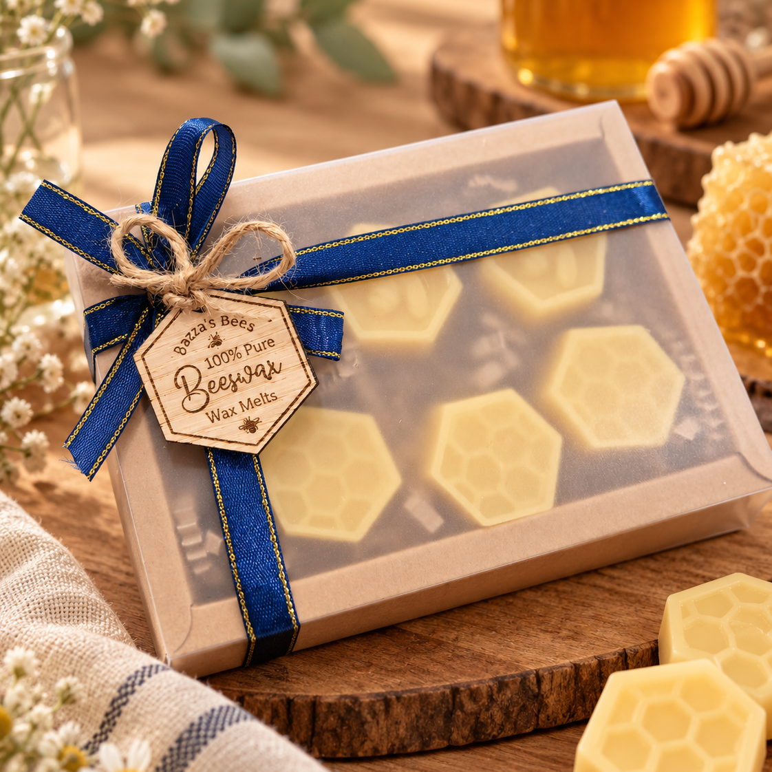 100% Pure Handmade Beeswax Mini Wax Melts - Set of 6