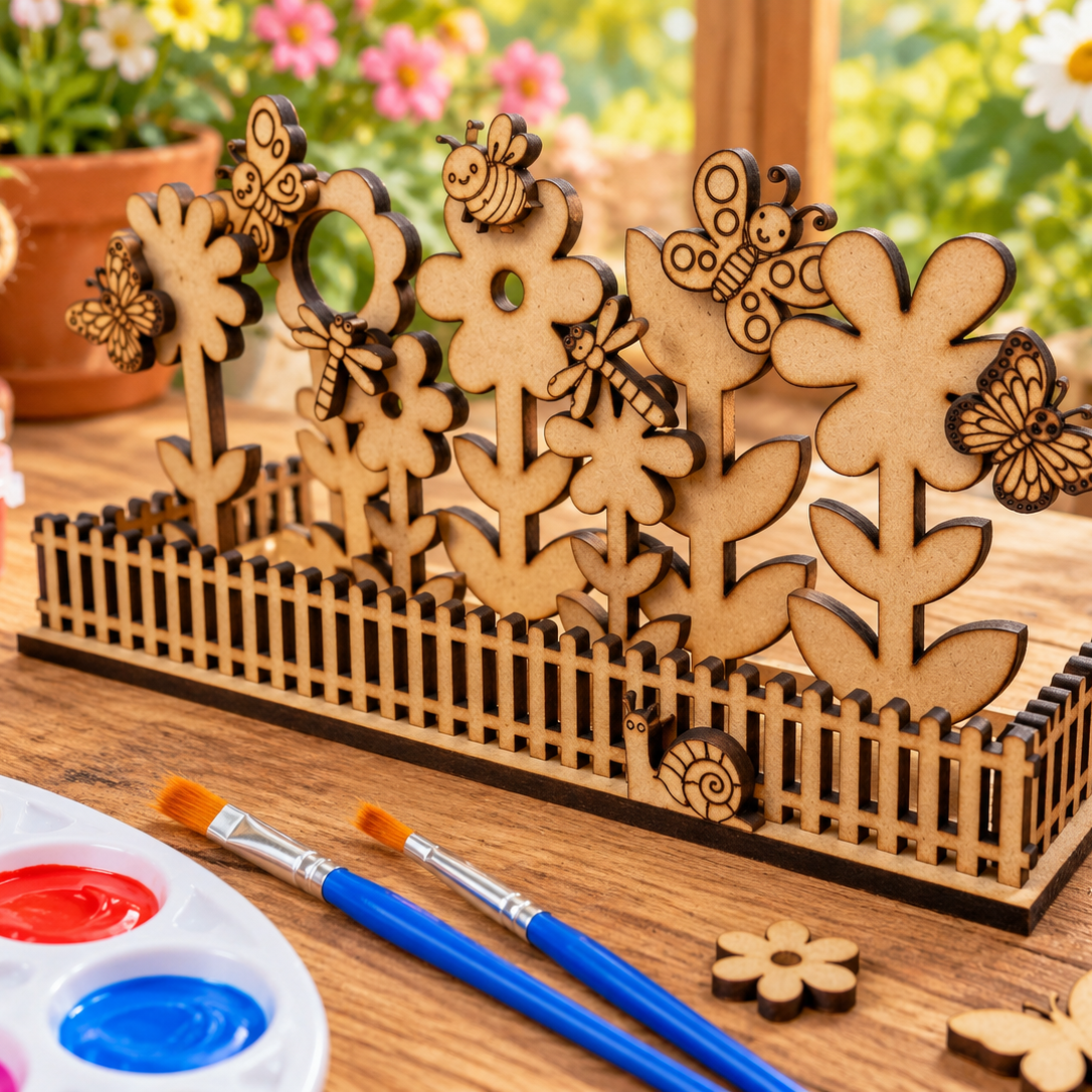 My Little Flower Garden- Paint and Build Wooden Craft Kit