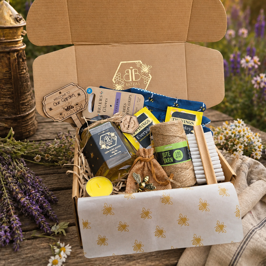 West Sussex Pure Honey and Gardening accessories gift set hamper box