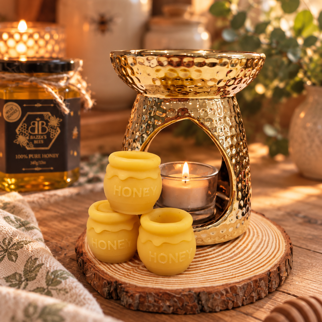 'Little Pots of Gold' – Pure Beeswax Honey Pot Wax Melts