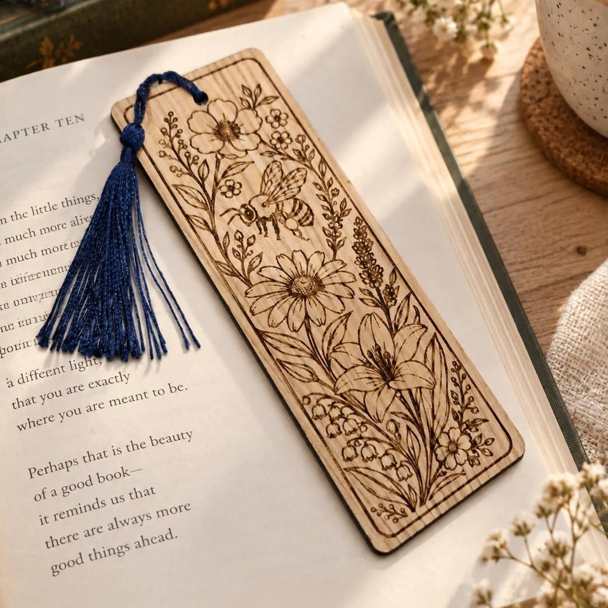 Pretty Bee Garden Bookmark